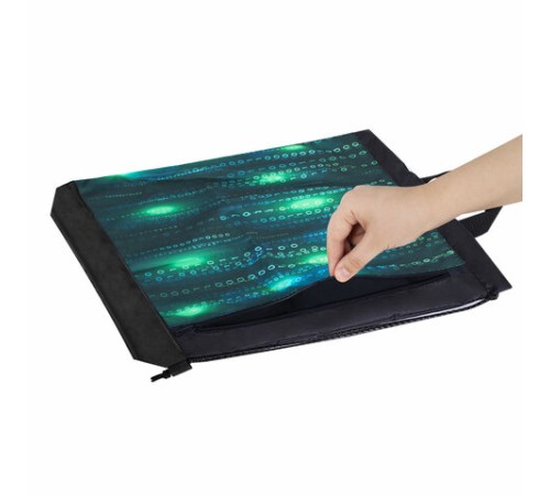 Мешок для обуви ЮНЛАНДИЯ, с ручками, боковой карман на молнии, 46х36 см, 