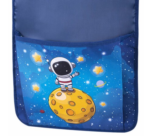 Кармашки-органайзер в шкафчик для детского сада ЮНЛАНДИЯ, с ПРОЗРАЧНЫМ КАРМАНОМ, увеличенный размер, 26х80 см, 