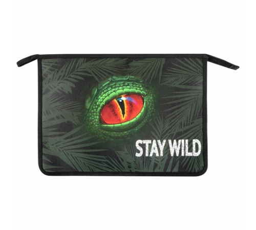 Папка для тетрадей ЮНЛАНДИЯ А4, 1 отделение, пластик, на молнии, 