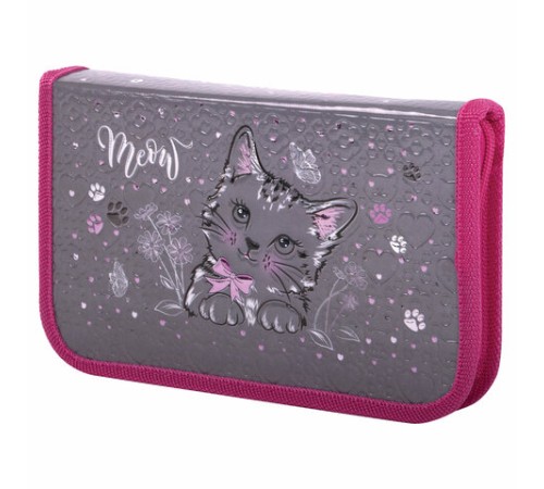 Пенал ЮНЛАНДИЯ, 1 отделение, металлизированный картон, конгрев, 19х11 см, 