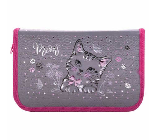 Пенал ЮНЛАНДИЯ, 1 отделение, металлизированный картон, конгрев, 19х11 см, 