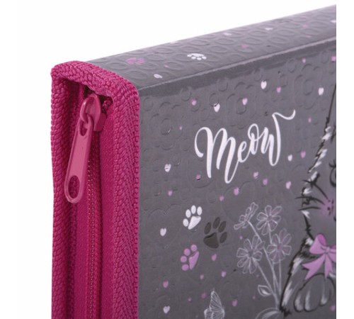 Пенал ЮНЛАНДИЯ, 1 отделение, металлизированный картон, конгрев, 19х11 см, 