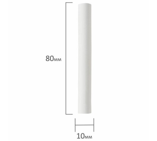 Мел белый круглый мягкий 100 штук, BRAUBERG 