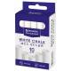 Мел белый круглый мягкий 10 штук, BRAUBERG 
