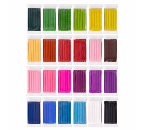 Глина полимерная запекаемая, НАБОР 24 цветов по 20 г, с аксессуарами, в гофрокоробе, BRAUBERG, 271158