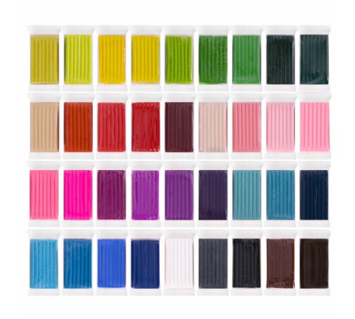 Глина полимерная запекаемая, НАБОР 36 цветов по 20 г, с аксессуарами, в гофрокоробе, BRAUBERG, 271159