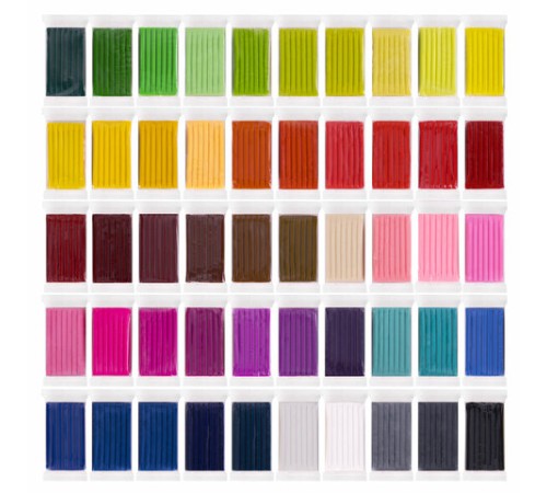 Глина полимерная запекаемая, НАБОР 50 цветов по 20 г, с аксессуарами, в гофрокоробе, BRAUBERG, 271161