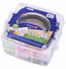 Глина полимерная запекаемая, НАБОР 36 цветов по 20 г, с аксессуарами в кейсе, BRAUBERG ART, 271164