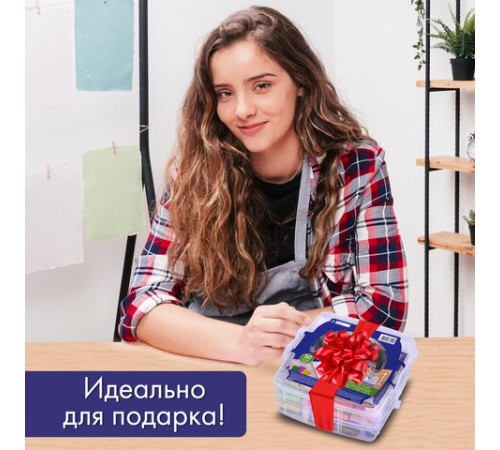 Глина полимерная запекаемая, НАБОР 50 штук (42 цвета) по 20 г, с аксессуарами в кейсе, BRAUBERG ART, 271166