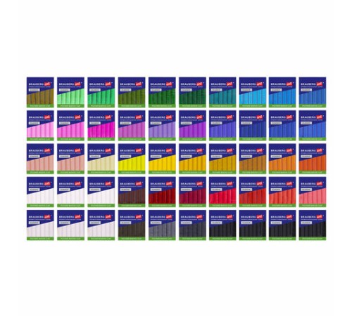 Глина полимерная запекаемая, НАБОР 50 штук (42 цвета) по 20 г, с аксессуарами в кейсе, BRAUBERG ART, 271166
