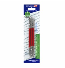 Стеки для лепки и моделирования металлические эргономичные, НАБОР 3 шт., BRAUBERG ART, 271167