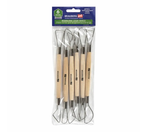 Стеки-петли для моделирования из дерева и металла, НАБОР 6 шт., BRAUBERG ART, 271168
