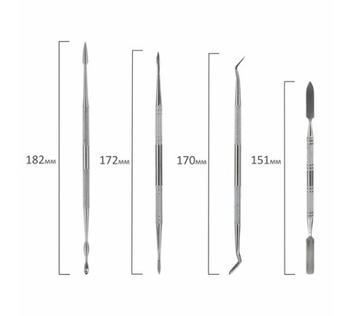 Стеки для лепки и моделирования металлические НАБОР 4 шт., BRAUBERG ART CLASSIC, 271171