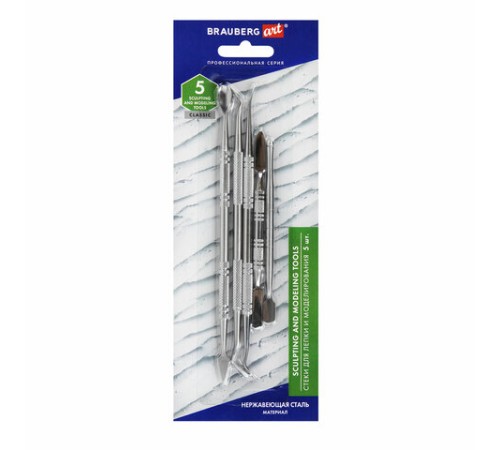 Стеки для лепки и моделирования металлические НАБОР 5 шт., BRAUBERG ART CLASSIC, 271172
