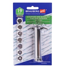 Экструдер для глины, металлический, 19 форм в комплекте, BRAUBERG ART CLASSIC, 271173