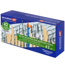 Набор инструментов для лепки и моделирования 42 шт. в подарочной коробке, BRAUBERG ART CLASSIC, 271175