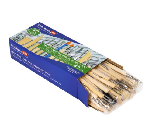 Набор инструментов для лепки и моделирования 42 шт. в подарочной коробке, BRAUBERG ART CLASSIC, 271175