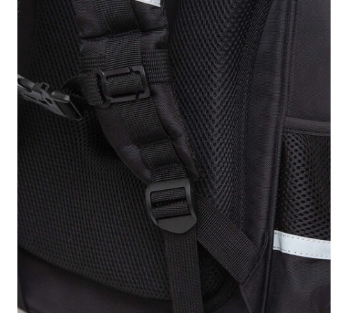 Ранец GRIZZLY анатомическая спинка, c брелоком, для девочек, 