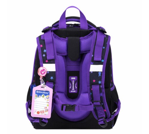 Ранец BRAUBERG PREMIUM, 2 отделения, с брелком, 