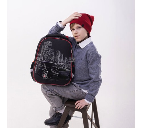 Ранец BRAUBERG PREMIUM, 2 отделения, с брелком, 