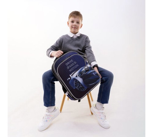 Ранец BRAUBERG QUADRO, 3 отделения, с брелоком, 