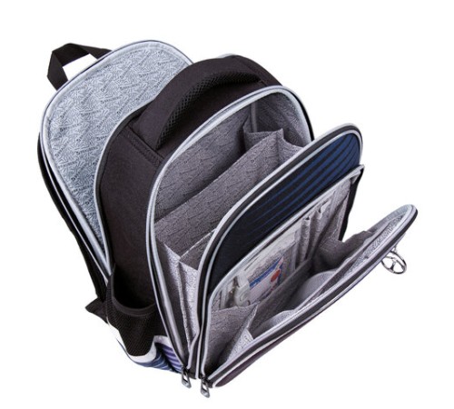 Ранец BRAUBERG QUADRO, 3 отделения, с брелоком, 