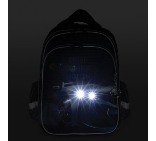 Ранец BRAUBERG QUADRO, 3 отделения, с брелоком, 