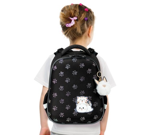 Ранец BRAUBERG LUMINOUS, 2 отделения, с брелоком, 