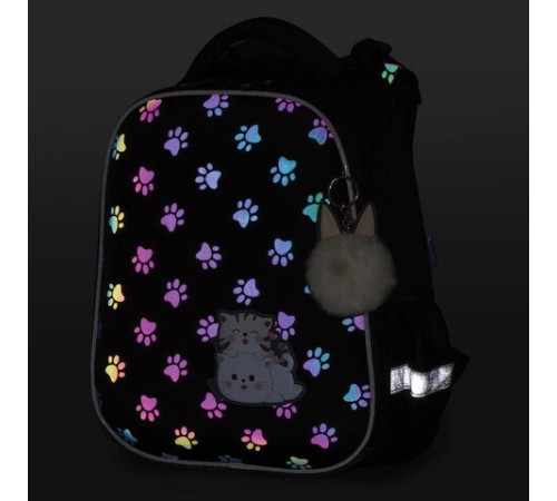 Ранец BRAUBERG LUMINOUS, 2 отделения, с брелоком, 