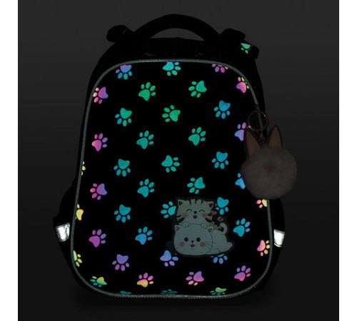 Ранец BRAUBERG LUMINOUS, 2 отделения, с брелоком, 