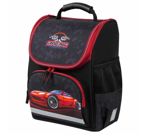 Ранец ПИФАГОР BASIC, 1 отделение, 3 кармана, эргономичная спинка, 