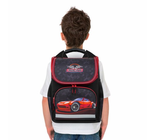 Ранец ПИФАГОР BASIC, 1 отделение, 3 кармана, эргономичная спинка, 