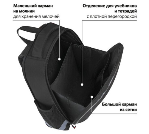 Ранец ПИФАГОР EVA BASIC, 1 отделение, эргономичная спинка, 