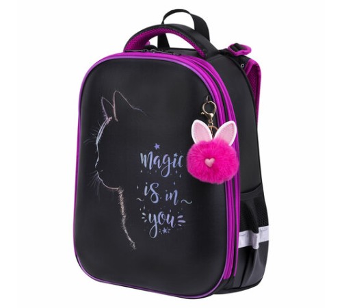 Ранец BRAUBERG SHINY, 2 отделения, с брелоком, 