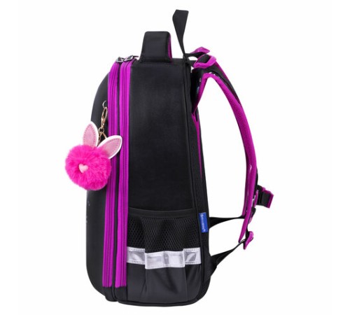 Ранец BRAUBERG SHINY, 2 отделения, с брелоком, 