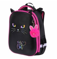 Ранец BRAUBERG SHINY, 2 отделения, с брелоком, 