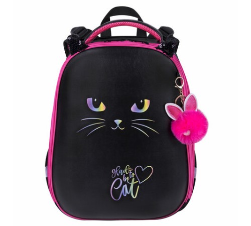 Ранец BRAUBERG SHINY, 2 отделения, с брелоком, 