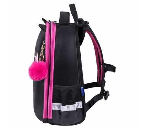 Ранец BRAUBERG SHINY, 2 отделения, с брелоком, 