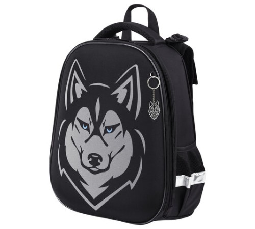 Ранец BRAUBERG SHINY, 2 отделения, с брелоком, 