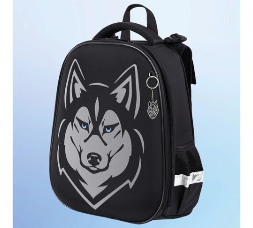 Ранец BRAUBERG SHINY, 2 отделения, с брелоком, 