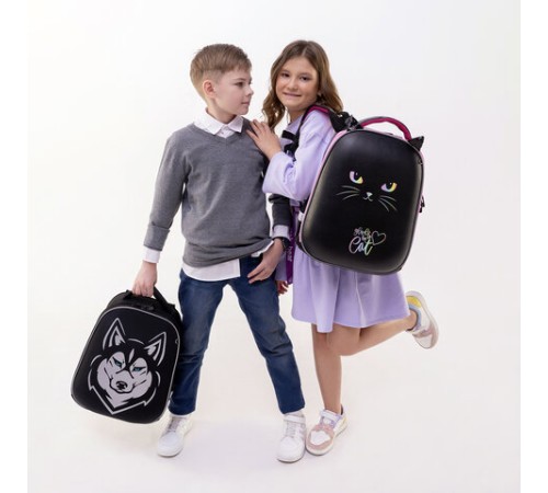 Ранец BRAUBERG SHINY, 2 отделения, с брелоком, 