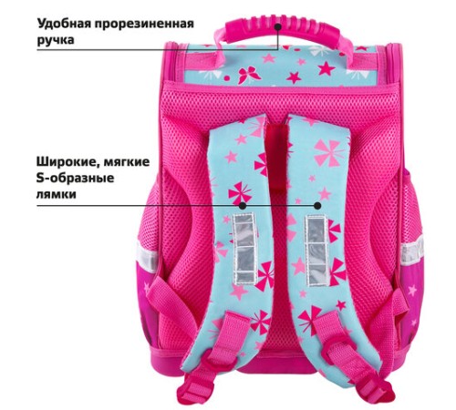 Ранец ЮНЛАНДИЯ WISE, 1 отделение, 3 кармана, устойчивое дно, 