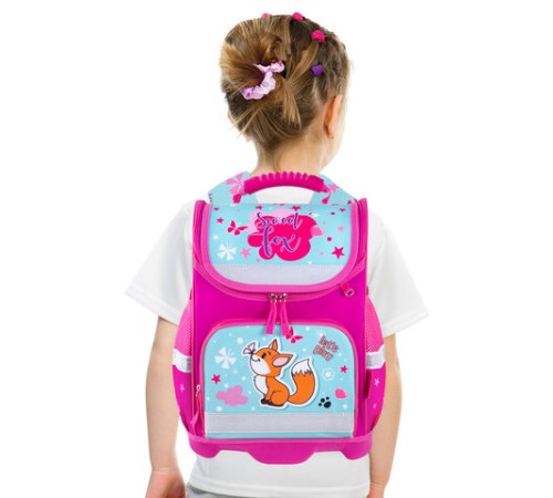 Ранец ЮНЛАНДИЯ WISE, 1 отделение, 3 кармана, устойчивое дно, 