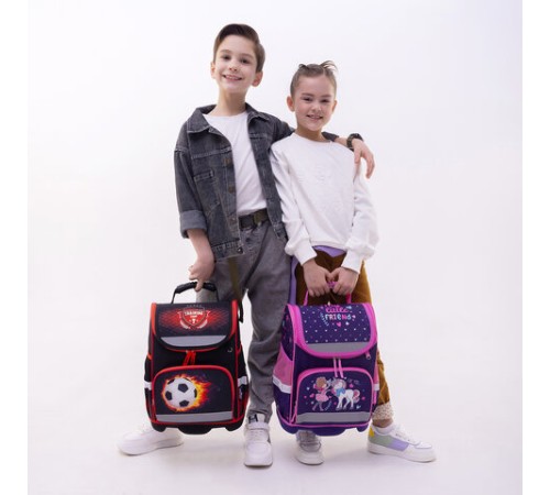 Ранец ЮНЛАНДИЯ WISE, 1 отделение, 3 кармана, устойчивое дно, 