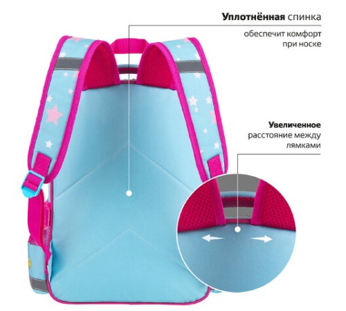 Рюкзак ПИФАГОР SCHOOL, 1 отделение, 3 кармана, 