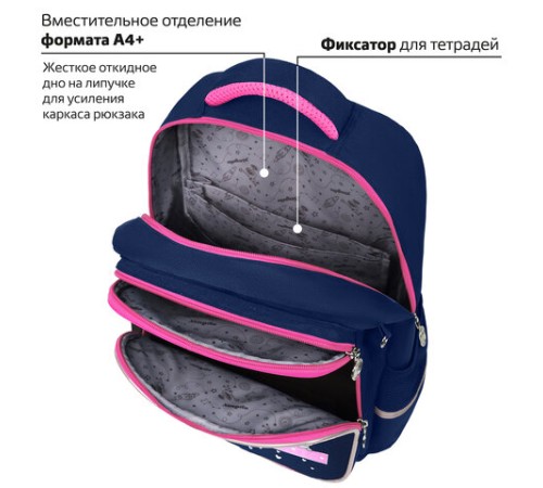 Рюкзак ЮНЛАНДИЯ COMPLETE с пеналом в комплекте, эрго-спинка, 