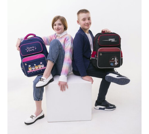 Рюкзак ЮНЛАНДИЯ COMPLETE с пеналом в комплекте, эрго-спинка, 