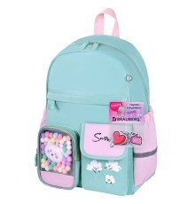 Рюкзак BRAUBERG PASTEL с термонашивками в комплекте, 