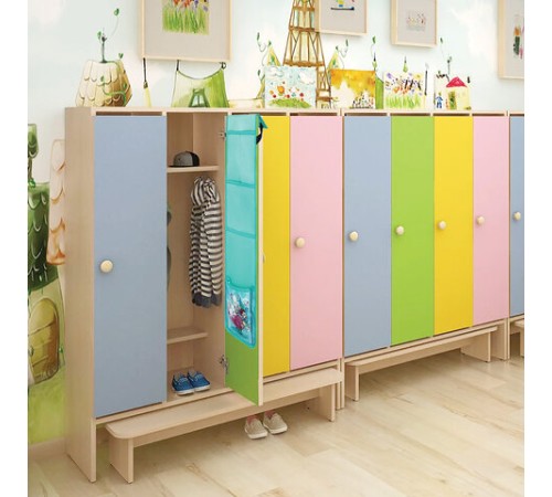 Кармашки-органайзер в шкафчик для детского сада ЮНЛАНДИЯ, 5 карманов, 21х68 см, 