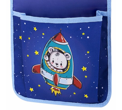 Кармашки-органайзер в шкафчик для детского сада ЮНЛАНДИЯ, 5 карманов, 21х68 см, 